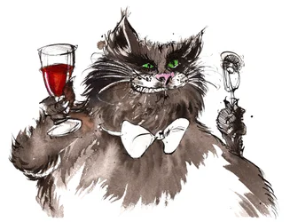 Figuren Behemoth fra Mesteren og Margarita av Mikhail Bulgakov (russisk dramatiker og forfatter, 1891-1940)